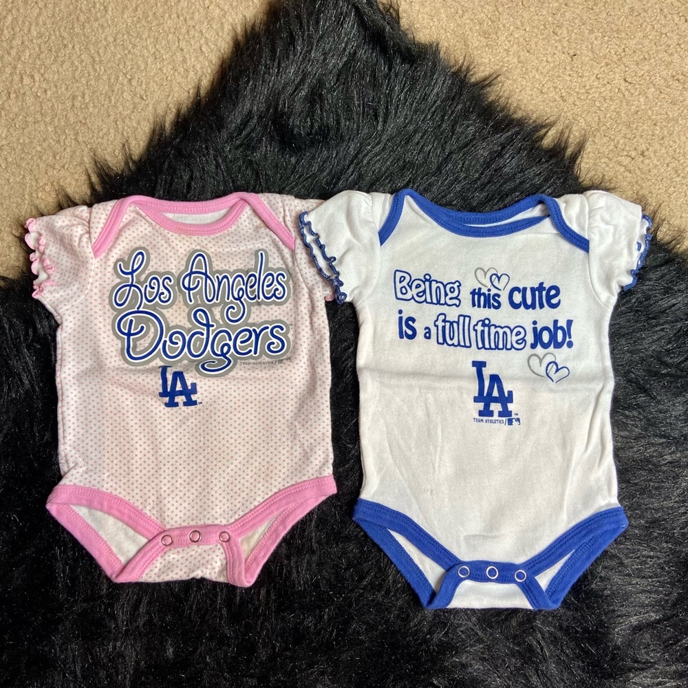 LA Dodgers Baby Girl Onesies
